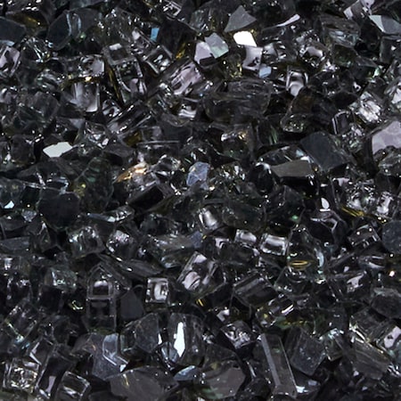 Generic Duluth Forge 1/4 In. Premium Reflective Black Fire Glass - 10 Lb. 14RBLKGM